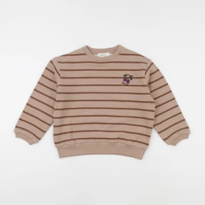 Wander & Wonder - Sweat Cherry rayé marron - 3/6 mois