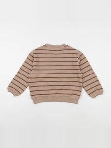 Wander & Wonder - Sweat Cherry rayé marron - 3/6 mois
