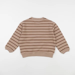 Wander & Wonder - Sweat Cherry rayé marron - 3/6 mois