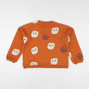 Wander & Wonder - Sweat Cat orange - 3/6 mois