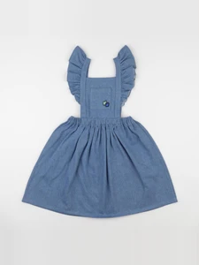 Wander & Wonder - Robe Pinafore bleu - 7/8 ans