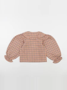 Wander & Wonder - Blouse Peter Pan carreaux rose - 7/8 ans