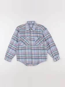 Vintage - chemise bleu, rose - 5 ans