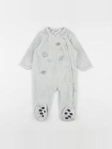 Vertbaudet - pyjama velours bleu - 12 mois