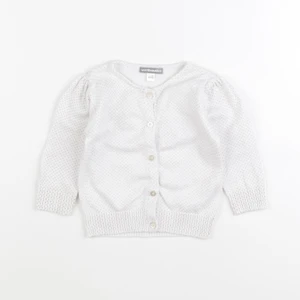 Vertbaudet - gilet blanc, jaune - 9 mois