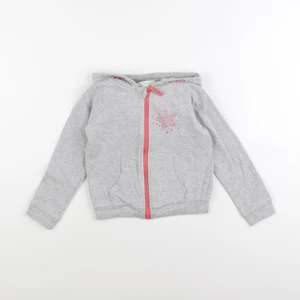 Vertbaudet - sweat gris, rose - 5 ans
