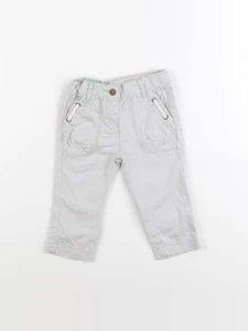 Vertbaudet - pantalon gris - 9 mois