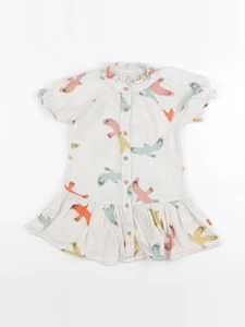 Monoprix - robe blanc, multicolore - 3 ans