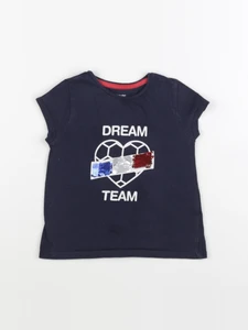 Vertbaudet - tee-shirt bleu - 4 ans