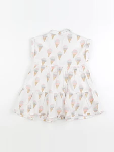 Tape à l'oeil - robe blanc, rose - 3 ans