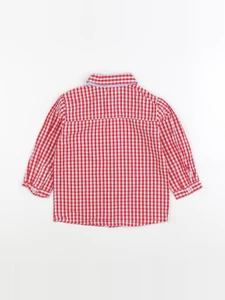 Boutchou - chemise rouge, blanc - 36 mois