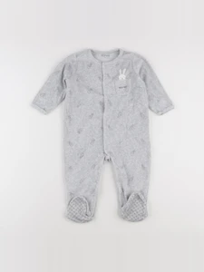 Vertbaudet - pyjama velours gris - 18 mois