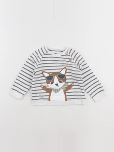 Vertbaudet - sweat blanc - 18 mois