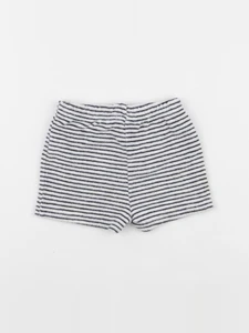 Vertbaudet - short blanc, noir - 12 mois