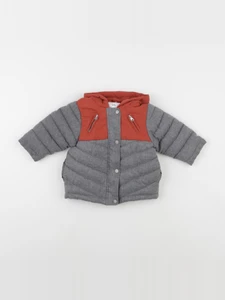 Vertbaudet - doudoune gris - 9 mois