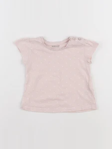 Vertbaudet - tee-shirt rose - 12 mois