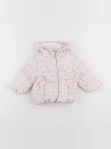 Vertbaudet - doudoune rose, or - 9 mois