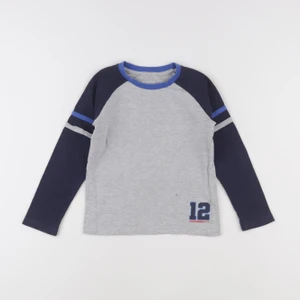 Vertbaudet - tee-shirt imprimé au dos gris, bleu - 4 ans