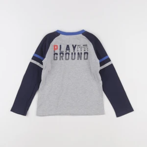 Vertbaudet - tee-shirt imprimé au dos gris, bleu - 4 ans