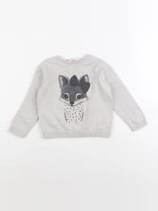 H&M - pull gris - 18/24 mois