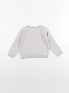 H&M - pull gris - 18/24 mois