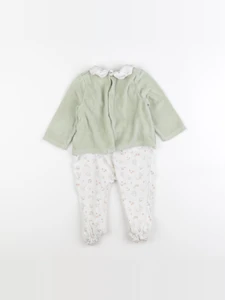 Tape à l'oeil - pyjama velours vert - 12 mois