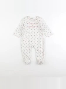 Tape à l'oeil - pyjama velours blanc - 12 mois