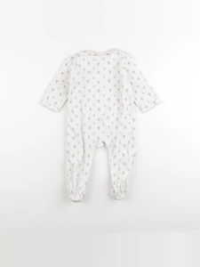 Tape à l'oeil - pyjama velours blanc - 12 mois