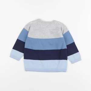 H&M - pull bleu - 6/9 mois