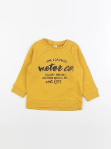 H&M - sweat jaune - 12/18 mois