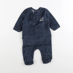 Vertbaudet - pyjama velours bleu - 3 mois