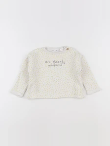 Zara - sweat blanc - 3/6 mois