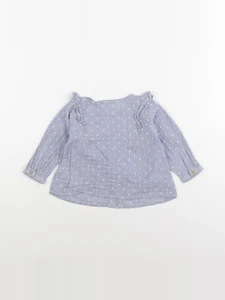 Vertbaudet - blouse bleu - 12 mois