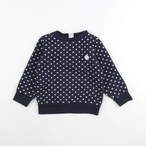 Petit Bateau - sweat bleu, blanc - 3 ans