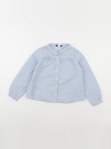 Okaidi - blouse bleu, blanc - 5 ans