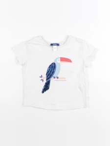 Okaidi - tee-shirt blanc - 4 ans