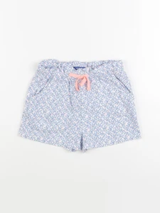 Okaidi - short blanc, bleu - 7 ans