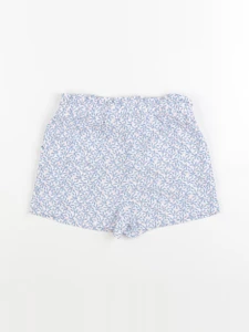 Okaidi - short blanc, bleu - 7 ans
