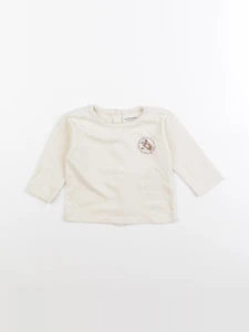 Vertbaudet - tee-shirt beige - 6 mois
