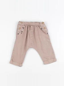 Vertbaudet - pantalon beige - 9 mois