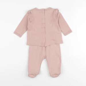Vertbaudet - pyjama coton rose - 9 mois