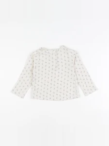 Vertbaudet - tee-shirt beige, bleu - 12 mois