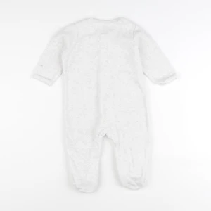 Vertbaudet - pyjama velours blanc, gris - 12 mois