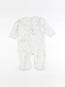 Vertbaudet - pyjama velours blanc, rose - 12 mois