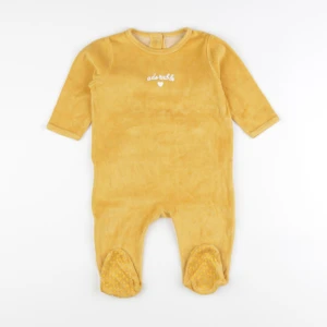 Vertbaudet - pyjama velours jaune - 12 mois