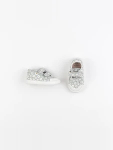 Vertbaudet - tennis à scratch/ lacets vert - pointure 19