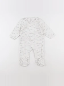 Bouchara - pyjama velours blanc - 12 mois