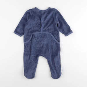 Vertbaudet - pyjama velours bleu - 12 mois