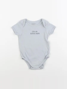 Vertbaudet - body bleu - 12 mois