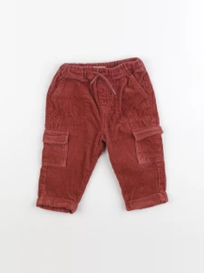 Vertbaudet - pantalon rouge - 12 mois
